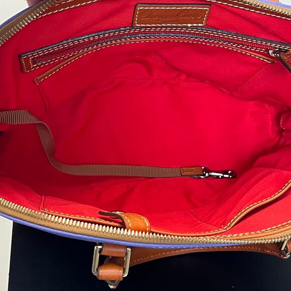 RARE Dooney & Bourke Pebble Grain Zip Zip Satchel Lavender Purse Authentic - Picture 6 of 12